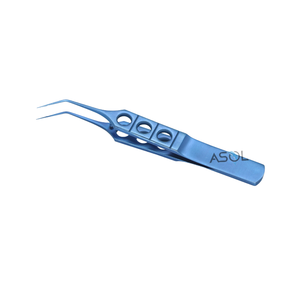 Instrumento quirúrgico ocular oftálmico Manual certificado CE 85mm/115mm fórceps de titanio dientes rectos MAQUINARIA DE ACERO INOXIDABLE - Product Image 4