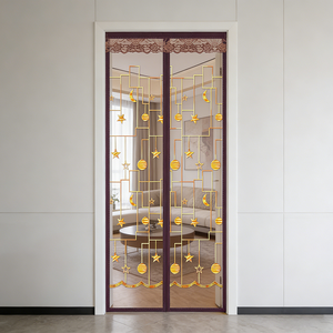 <span class=keywords><strong>Cortinas</strong></span> Magnéticas Bordadas para Puerta con Diseño Moderno, Resistentes a Insectos, Fáciles de Instalar, Convenientes para Abrir/Cerrar - Product Image 1