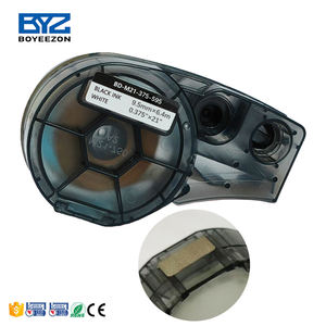 Ruban d'étiquetage compatible M21-375-595, noir sur blanc, 9,5 mm x 6,4 m de largeur, pour cartouches d'étiquetage <span class=keywords><strong>Brady</strong></span> <span class=keywords><strong>BMP21</strong></span> <span class=keywords><strong>PLUS</strong></span> - Product Image 2