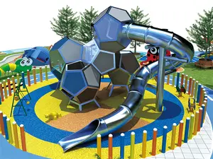 유치원 용 공장 맞춤형 대형 야외 어린이 플라스틱 놀이터 장비 슬라이드