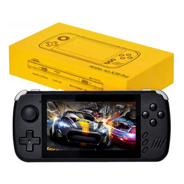 Powkiddy X39 Pro 4.3 Inch Screen 64GB Classic Retro Handheld Game Console Type-C Charging TF Card Support for Kids Play