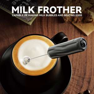 Espumador de leche eléctrico de mano automático con pilas <span class=keywords><strong>AA</strong></span> barato al por mayor de fábrica, batidor Matcha para café, café con leche, capuchino - Product Image 2