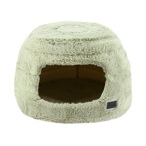 Soft cats cave bed pet bed house little puppy house warming plush pink light grey cute cat igloo - Product Image 1