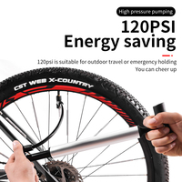 Gonfleur de vélo vélo de montagne portable mini haute pression cylindre d'air Américain bouche méthode bouche général