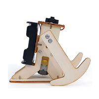 Kit de robot en bois DIY, jouet éducatif scientifique STEM pour enfants, modèle en contreplaqué à assembler, marche et mouvements mécaniques