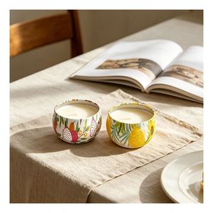 Bocaux à bougies colorés avec couvercle, coffret cadeau de luxe, mélange de soja aromatique, assortiment de produits de boutique, gamme de présentation - Product Image 5