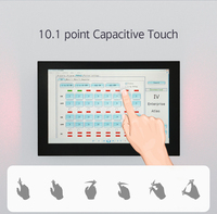Personnalisation Écran de panneau d'affichage de moniteur industriel mural de 10.1 pouces Écran tactile capacitif de panneau Hd plat complet