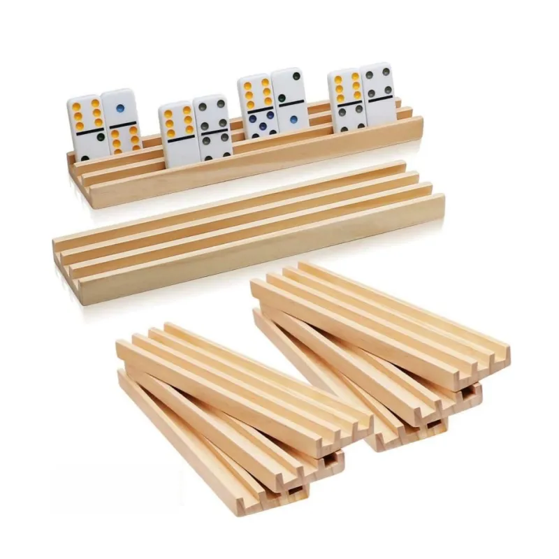 Bandeja de soporte de dominó al por mayor estante de exhibición de soporte de dominó de madera para juegos de dominó