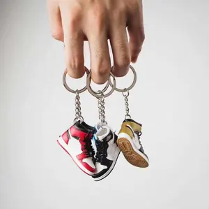3D Mini Aj Yeezy รองเท้าผ้าใบอากาศ Jordan1 4พวงกุญแจ