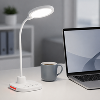 Lampe de lecture LED moderne et flexible à 5 modes de couleur avec lumière rouge nocturne 625~630 nm et fonction de minuterie pour bureau, chambre et salon
