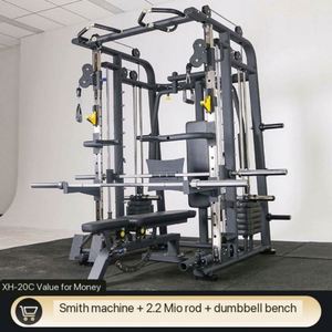 SK Wholesale Station d'entraînement multifonctionnelle complète 3 postes en acier, type Smith Machine, écologique, durable, noire, portable - Product Image 3