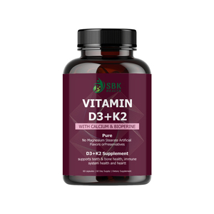 Cápsulas de Vitamina D3 K2 OEM ODM con Vitamina D para la Salud de Huesos y Dientes, Alta Potencia, Mejora la Salud Mental y Muscular - Product Image 1