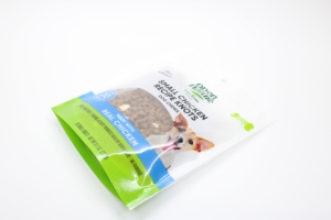 Pochette d'emballage pour nourriture pour chien avec logo personnalisé, en BOPP AL PE, refermable et autoportante - Product Image 3
