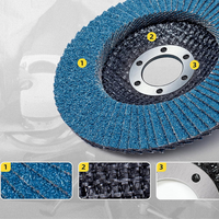 Disques abrasifs DONGTAI à dos en fibre de verre, disques à lamelles de granulométrie 40 et 60, disques à lamelles haute dureté pour meuleuse d'angle, meules pour le meulage des métaux