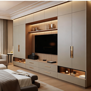 Meuble TV BLOM personnalisable en bois massif de haute qualité avec éclairage LED intégré et étagère ouverte, meilleur prix, support TV - Product Image 6