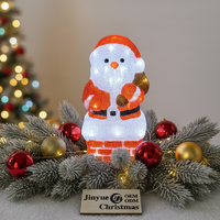 Décoration de Noël LED en acrylique blanc, best-seller, étanche IP44, éco-responsable, lumière vive, commande manuelle, intérieur/extérieur