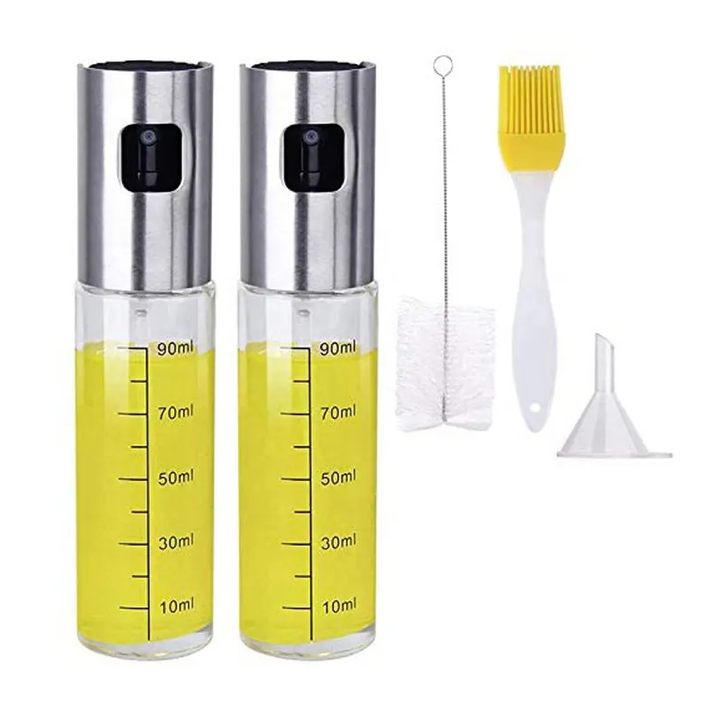 Hot Sale BBQ Tool 100ml Öl Essig Glas Spender flaschen für ätherische Öle mit Spray zum Kochen