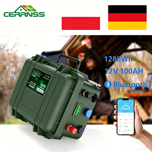 CERRNSS EU Stock Batería Portátil Solar para RV con Bluetooth 12V 100Ah 150Ah 300Ah LiFePO4, Paquete de Baterías de Iones de Litio Metálicas 24V 200AH - Product Image 1