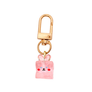 Cute Small Animal Resin Cartoon Key Chain Plastic Student Gift Bag Pendant Accessory for Bags and Keys