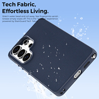 Étui tissé MOCOME Tech pour Samsung Galaxy S26 Ultra S26 Plus S25 Ultra avec protection de l'appareil photo, étui magnétique fin en tissu
