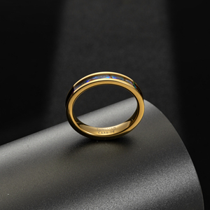 Venta al por Mayor de 7 Anillos de Acero de Tungsteno de 4mm de Ancho con Incrustaciones de Concha, Anillos para Mujer, Ideales para Boutiques y Compradores Mayoristas, Tallas <span class=keywords><strong>5</strong></span>-11 (EE. UU.) - Product Image 4
