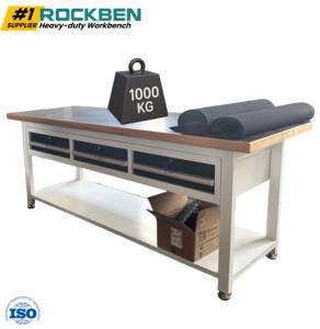 ROCKBEN高強度3水平引き出し底棚PVC卓上パウダーコーティングワークプラットフォームワークベンチ - Product Image 1