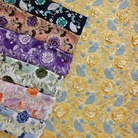 Tissus en dentelle 3D à fleurs 100% polyester, nouveauté très demandée pour robes
