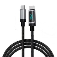 Cable de Datos con Pantalla Digital en Tiempo Real de 240 W con E-Marker, Carga Súper Rápida para iPhone, Huawei, Xiaomi, Samsung, Tablet