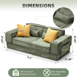 Canapé-lit moderne 2026 à monter soi-même pour salon et hôtel, montage facile - Product Image 6