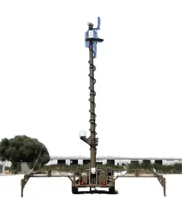 GSM 트레일러 번개 막대를 가진 망원경 안테나 원거리 통신 탑 돛대