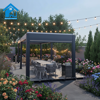 Pergola motorisée en aluminium Sweet Home, haute qualité, revêtement poudré, montage facile, toit à lames bioclimatiques imperméable, extérieur