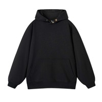 Sweat-shirt à capuche en coton pur épais 500G, style rétro américain, doublé polaire, hiver, homme, manches longues, poche, nouvelle collection