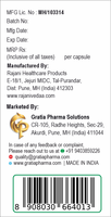 Capsules à base de plantes GraciBona, 60 capsules par flacon, avec des ingrédients ayurvédiques naturels et un mélange d'extraits de plantes botaniques, en format pratique