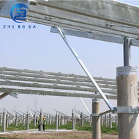 Sistema di Montaggio a Colonna Singola per Energia Solare con Design Personalizzato, Struttura Fotovoltaica con Staffa Rivestita in HDG per Terreni Agricoli Aperti