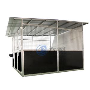 Abri économique pour chevaux avec couverture, façades d'écurie en acier galvanisé, fonctionnement de porte hollandaise lisse pour les écuries professionnelles - Product Image 4