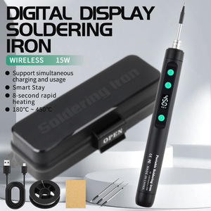 <span class=keywords><strong>Fer</strong></span> à <span class=keywords><strong>souder</strong></span> portable 15W haute puissance USB avec poignée crayon, pointe 907, affichage numérique, chauffage interne électrique, charge <span class=keywords><strong>sans</strong></span> <span class=keywords><strong>fil</strong></span> - Product Image 3