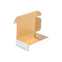Boîte en carton de couleur naturelle, Design gratuit, Logo écologique personnalisé imprimé, boîtes d'expédition en carton ondulé, boîte en papier