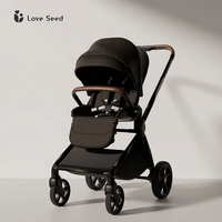 Poussette bébé avec nacelle pliable, siège réversible, poignée réglable, système de voyage de luxe pour bébé, idéal pour les familles en croissance