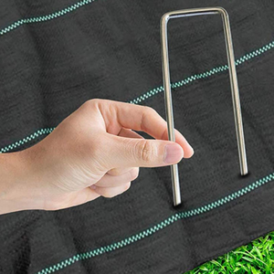 Modern U-Shaped Heavy Galvanized Steel Landscape Garden Staples for Outdoor Fabric Irrigation Hoses and Artificial Turf Nail - Product Image 6