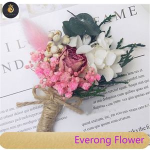L06538 Bohomia Amaryllis mini DIY bouquet <span class=keywords><strong>de</strong></span> fleurs roses conservées rose éternelle fleurs séchées bouquet <span class=keywords><strong>de</strong></span> fleur <span class=keywords><strong>de</strong></span> mari - Product Image 1