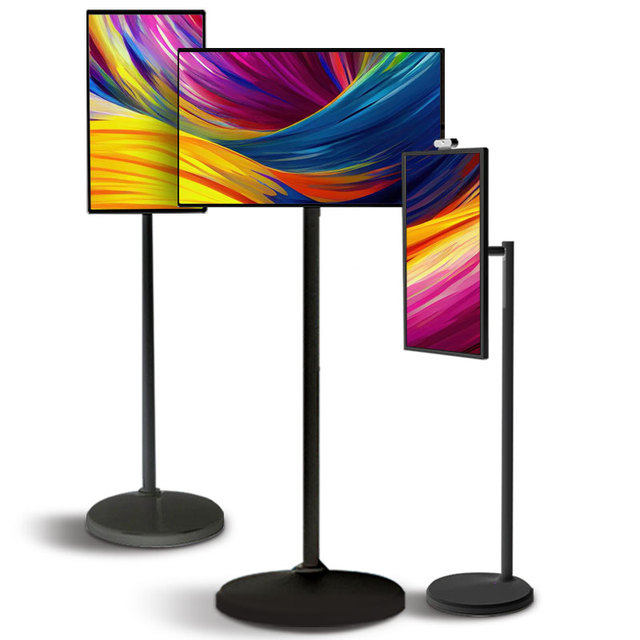 Smart LED TV 27 Inch White Touch Screen Moveable Stand Wireless Display HDTV 6 Hours Battery Life