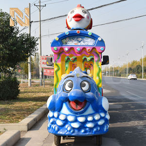 Train touristique sans rails sur le thème <span class=keywords><strong>de</strong></span> l'océan, 13 places, 48V, électrique, bleu, pour parc d'attractions, à vendre, fabricant direct - Product Image 1