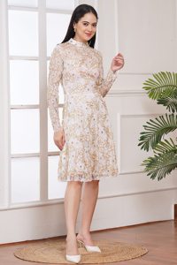<b>Mini</b> Dress Premium Blend Celestial Starburst <b>Hand</b> Embroidery Crystal Beading Bodycon Party - Product Image 3