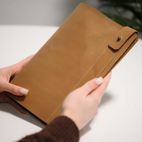 Vente directe en gros, porte-menu en cuir véritable A5, porte-menu personnalisé, couvertures de menu de restaurant
