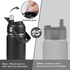 Bouteille d'eau isotherme en acier inoxydable de 24 oz, sans BPA, anti-fuite, pour boissons chaudes et froides 24h, randonnée, camping, voyage - Product Image 4