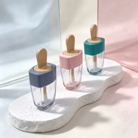 Tube de brillant à lèvres PP 3ML en forme de sucette mignon, avec bouchon à vis, conteneur vide personnalisé pour enfants, vente en gros pour fabricants