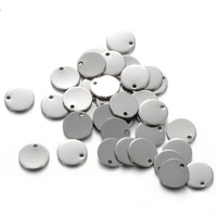 Offre Spéciale personnalisé sans frais de moule ébauches d'estampage en métal disque rond anodisé petite plaque de laiton en acier en aluminium bricolage pour étiquette de charme artisanale