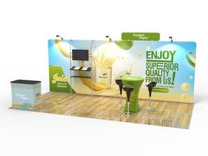 Bestseller 10*20 ft Messestand Aluminium-Ausstellungsstand Spannstoff <span class=keywords><strong>Pop</strong></span>-up Hintergrundwand Messestand-Regale - Product Image 3