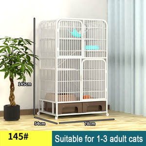 Gabbia per animali domestici in vendita grande gabbia per gatti villa per animali domestici per il trasporto di animali domestici gabbia per gatti portatile con lettiera e ruote trampolino - Product Image 4