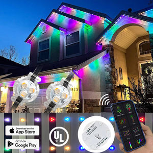 Luz de Cadena de Exterior de Plástico Halógena RGB/RGBW SMD5050 de 30 mm, IP65 Impermeable, AC220V, CRI80, 2700K, 2 Años de Garantía, Decoración - Product Image 2